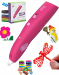 myFirst 3dPen Make ballpoint 3D + 9 colored inserts PCL czerwony