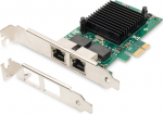 Digitus Wired network card PCI Express 2x RJ45 Gigabit 10/100/1000Mbps Low Profile