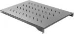 Lanberg 19" fixed shelf 1U/483x700mm, max load capacity up to 15kg | AK-1010-B | Black