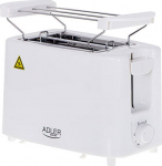 Adler | Toaster | AD 3223 | Power 750 W | Number of slots 2 | Housing material Plastic | White