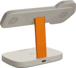 CANYON Wireless Charging Station Hexagon 310 3in1 LightGrey/Orange