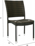 Chair WICKER-3 dark brown