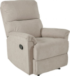 Recliner armchair GUSTAV with manual mechanism, taupe