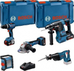 BOS Bosch tool set COMBI SET 18V GSB+GBH+GWS+GSA+GLI+3x5