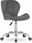 Leobert Office swivel chair with wide backrest, velvet, gray