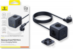 Listwa zasilająca Baseus EnerFill FA11 67W cube USB-A + USB-C + 3 x nest EU 1.5m - czarna