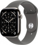 Apple Watch Series 11 natural titanium 42mm 5G stone grey sport band Size M/L