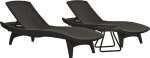 Keter Set of sun chairs 2 pcs. + table Pacific gray