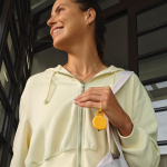 Chipolo LOOP &ndash; Rechargeable Bluetooth Tracker with Silicone Loop for iOS & Android, Honey, yellow