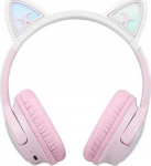 ProCaster Meow 2.0 headphones with a microphone, vaaleanpunainen