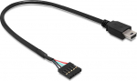 Delock USB 2.0 Pin Header USB intern til external adapter 30cm Sort