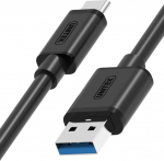 Cable USB Unitek USB-A - USB-C 1 m Czarny (Y-C474BK)