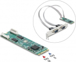 Delock M.2 Map 2 x Seriell RS-232 DB9 with standard and low profile slot brackets (95284)