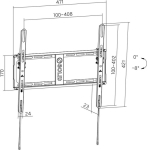 One For All WM4425 do TV z tilt angle adjustment and system Lock & Release (32-70") - Wall Bracket