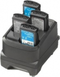 Zebra battery charging station, 4 slots - Battery charging station, 4 slots, order separately: power supply, DC cable, power cord (C13), fits for: MC3200, MC3300