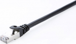 V7 CAT6 ETHERNET BLACK STP 1M, RJ45 100 COPPER SNAGLESS
