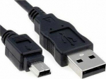 Cable USB Akyga USB-A - miniUSB 1.8 m Czarny (AK-USB-03)