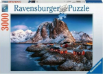 Ravensburger Puzzle 3000 elements of Norway - Hamn&oslash;y, Lofoten