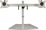 StarTech.com DUAL-MONITOR STAND - HORIZONTAL, FOR UP TO 24IN MONITORS - SILVER