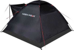 High Peak Beaver 3 Black, Red Pyramid tent 10320