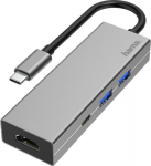 Adap. Hama USB-C pistik -> 2xUSB-A/USB-C/HDMI