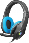 Fury Phantom gaming headphones black and blue backlight