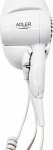 Adler | Hair dryer for hotel and swimming pool | AD 2252 | 1600 W | Number of temperature settings 2 | White
