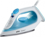 Braun TexStyle 1 SI1050BL, Steam iron, Ceramic soleplate, 1.9 m, 120 g/min, Blau, Wei&szlig;, 0.22 l