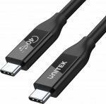 Cable USB Unitek USB-C - USB-C 0.8 m Czarny (C14100BK-0.8M)