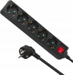 Power Strip Maclean 5 sockets 1.4 m czarna (MCE226)