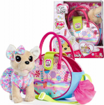 Simba Chi Chi Love candy dog mascot with a bag