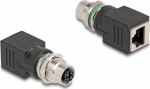 Delock Network adapter - 8-pole M12 (W) zu RJ-45 (W)