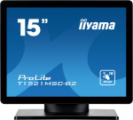 iiyama ProLite T1521MSC-B2, 38.1 cm (15"), Projected Capacitive, 10 TP, kit (USB), black - touch monitor (aspect ratio: 4:3), screen size: 38.1 cm (15"), Projected Capacitive, multi touch (10 points), 1024x768 pixels, response time: 8ms, brightness 3 ...