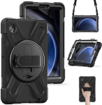 eSTUFF CHICAGO - Rear cover for Tablet - with screen protector - polycarbonate, Silicone - Schwarz - f&uuml;r Samsung Galaxy A9 (ES683612-BULK)