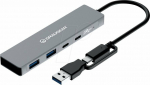 GRAUGEAR 4-Port USB HUB 2x USB-C und 2x USB-A 10Gbps