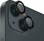 Uniq UNIQ Optix Aluminum Camera Lens Protector iPhone 14 6.1'' / 14 Plus 6.7'' midnight black camera lens glass with applicator