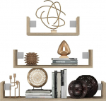 Topeshop MOBI 3P SONOMA shelve Floating shelf Wall mounted Particle board Oak