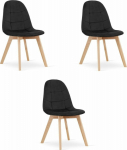 Leobert BORA chair - black velvet x 3