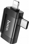 Adapter USB Hoco UA31F USB-C - Lightning + USB-A Czarny