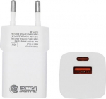 Charger EXTRA DIGITAL GaN USB Type-C, USB Type-A: 30W, PPS