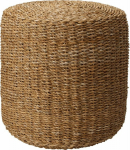 vidaXL Home&Styling Round pouf, natural, 40x38 cm, sea grass