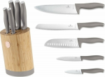 Berlinger Haus KNIFE SET BERLINGER HAUS BH-2756 TAUPE W BAMBOO BLOCK