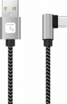 Kabel USB Techly USB-A - USB-C 2 m Black and gray (ICOC MU2AC9-020-AL)