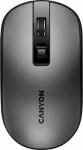 CANYON MW-18, 2.4GHz Wireless Rechargeable Mouse with Pixart sensor, 4keys, Silent switch for right/left keys,DPI: 800/1200/1600, Max. usage 50 hours for one time full charged, 300mAh Li-poly battery, Dark grey, cable length 0.6m, 116.4*63.3*32.3mm,  ...