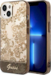 Guess GUHCP14MHGPLHC Porcelain Collection Hardcase for iPhone 14 Plus / 15 Plus 6.7" / ochre