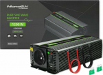 Qoltec Voltage converter Monolith | 600W | 1200W | 12V on 230V | Clean Sinus - Car Charger