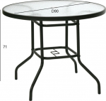 Table DUBLIN D90xH71cm, dark brown