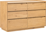Side board SACHA 120x40xH80cm, melamine with oak decor