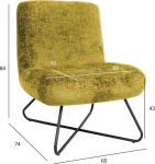 Slipper chair FARICA yellow