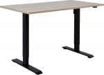 Desk ERGO with 1 motor 140x70xH71-121cm, hickory/black